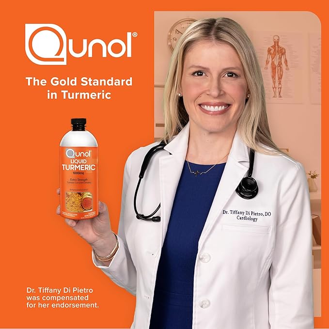 Qunol Liquid Turmeric Curcumin with Black Pepper 1000 Milligram, Supports Healthy Inflammation Response and Joint Support, Dietary Supplement, Extra Strength, 40 Servings, 20.3 fl oz (pack of 1)