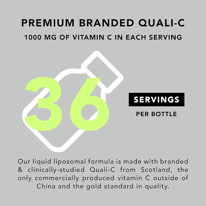 AMANDEAN Liposomal Vitamin C 1000mg. Liquid VIT C Supplement. Immune Support, Skin Health, Collagen Production. Fast Absorbing Antioxidant Delivery. Quali-C, Soy-Free, Vegan, Non-GMO.