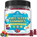 Kids Sleep Gummies with Magnesium Glycinate – Melatonin Free Bedtime Support for Kids – Calm & Relaxation with L-Theanine, GABA, Chamomile & Lemon Balm – Sugar Free Mixed Berry Flavor, 60 Gummies