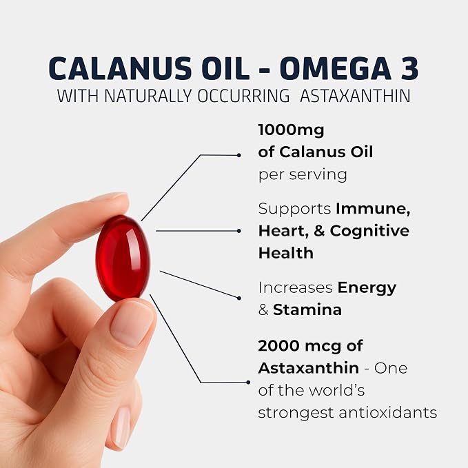Arctic Ruby Oil - Omega 3 Supplement with Astaxanthin 2mg - Contains Essential Fatty Acids & Antioxidants - Supports Heart, Brain, Eye, Skin, Joint & Immune Health - 60 Softgels (3 Pack)