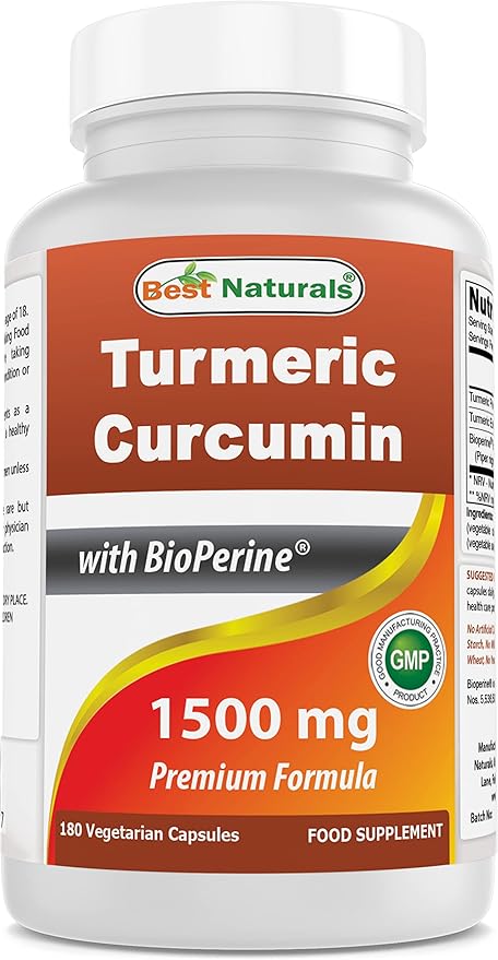 Tart Cherry Extract 1000 mg & Turmeric Curcumin 1500mg/Serving with Bioperine