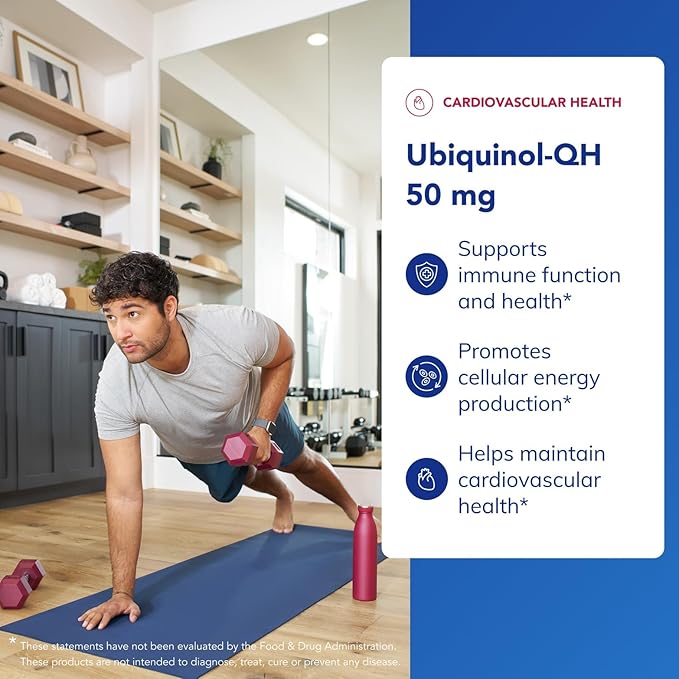 Pure Encapsulations Ubiquinol-QH 50 mg | Active Form of CoQ10 to Support Immune Health, Cellular Energy, and Cardiovascular Health* | 60 Softgel Capsules