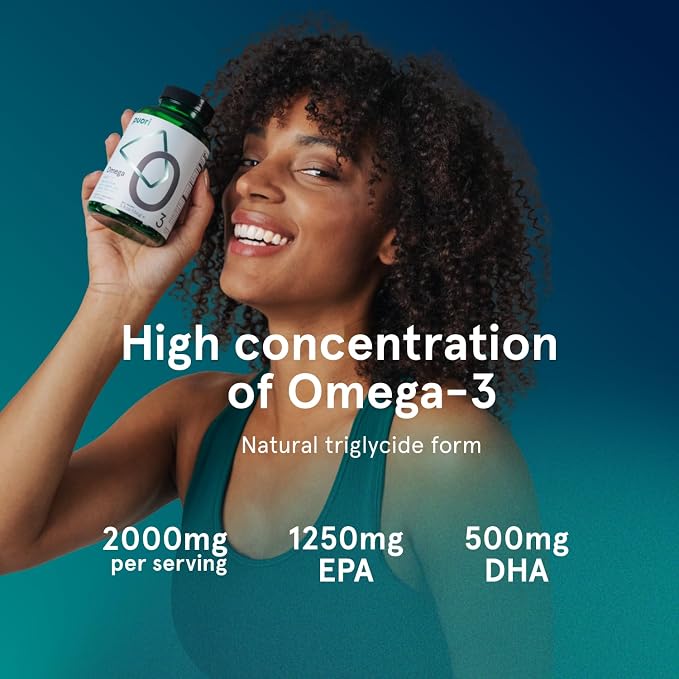 Puori Omega 3 Fish Oil - Ultra Pure 2000mg x 240 Softgels - Heart, Brain and Eye Health Supplement - Burpless, IFOS Certified, Non-GMO Capsules - O3-2000mg EPA 1250mg DHA 500mg