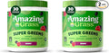 Amazing Grass Greens Superfood Powder: Greens Powder with Digestive Enzymes & Probiotics,Organic Spirulina,Chlorella,and Beet Root Powder,Berry,30 Servings (Packaging May Vary),(Pack of 2)