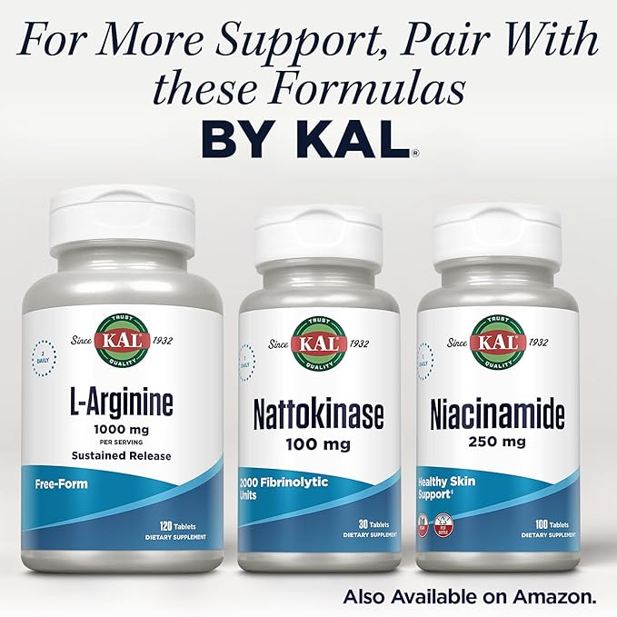 Kal 100 Mg Nattokinase Tablets, 30 Count