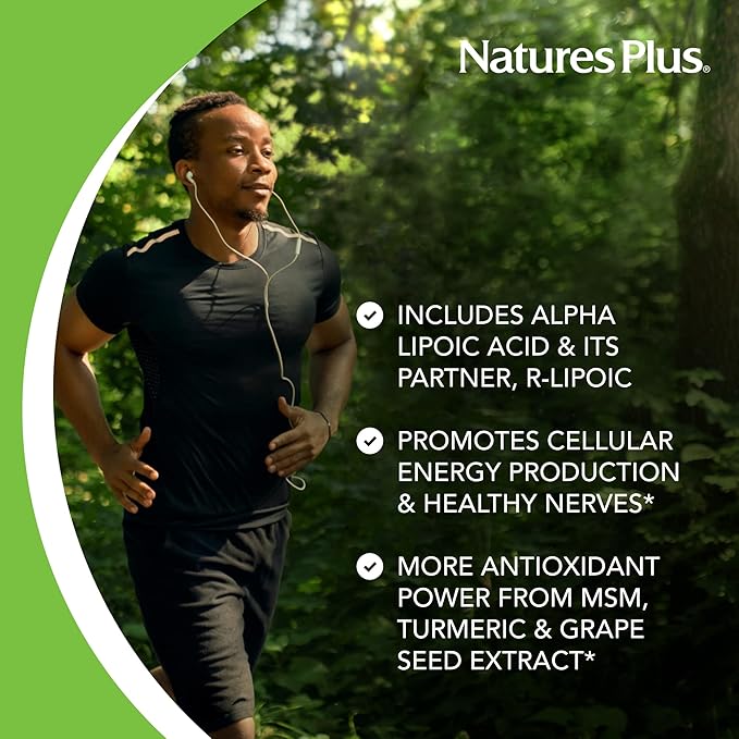 NaturesPlus Ultra Lipoic - 30 Bi-Layered Tablets - Alpha Lipoic & R-Lipoic Acid - Antioxidant Support - With Probiotics & Age-Defying Nutrients - Gluten Free - 30 Servings