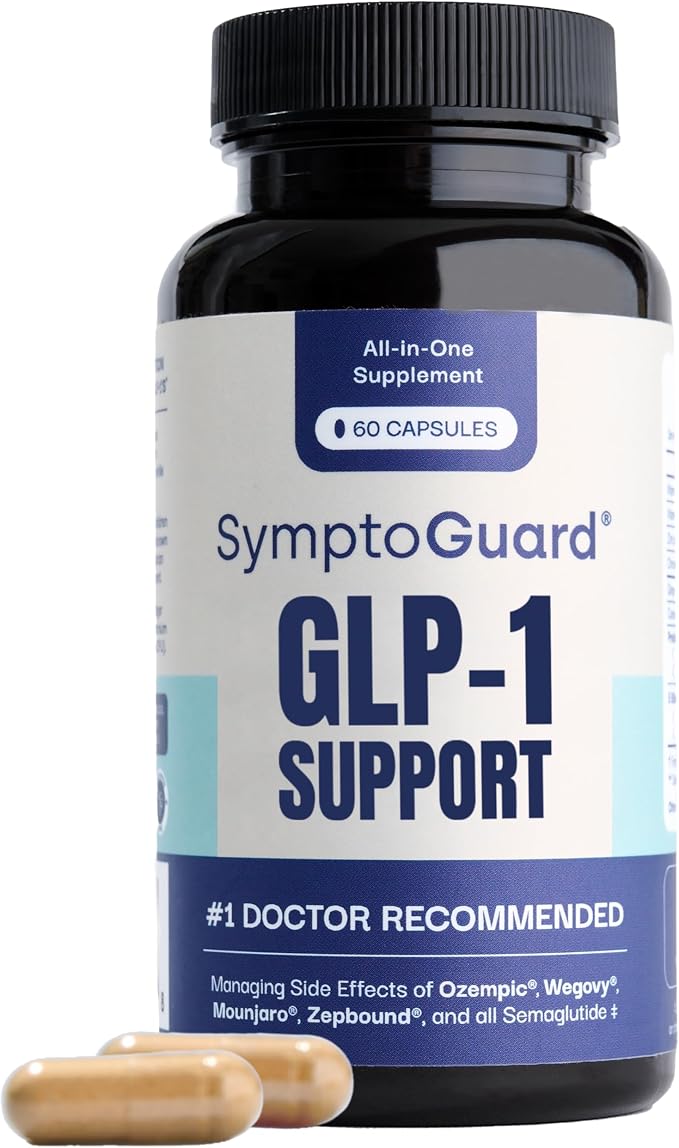 Natural GLP-1 Supplement Support Vitamin for Digestive Comfort and Energy Levels with Pre and Probiotics, Vitamin D3/B12, Chromium and Ginger Root – 60 Capsules (30 Day Supply)