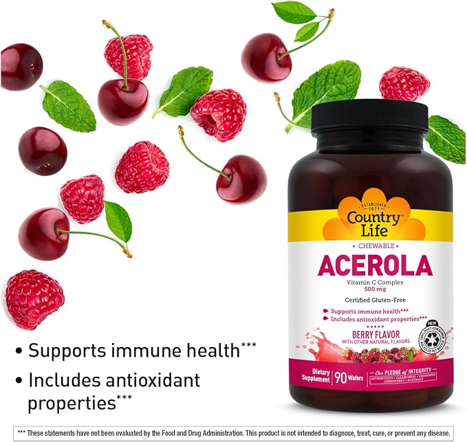 COUNTRY LIFE Acerola Vitamin C Complex 500mg, 90 CT