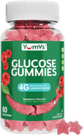 YUM-V'S Glucose Gummies – Fast Acting Glucose Chewable Gummies – Great Tasting – Gluten Free, Vegan, Non-GMO – Berry Natural Flavor – 60 Chewable Gummy for Adults & Kids