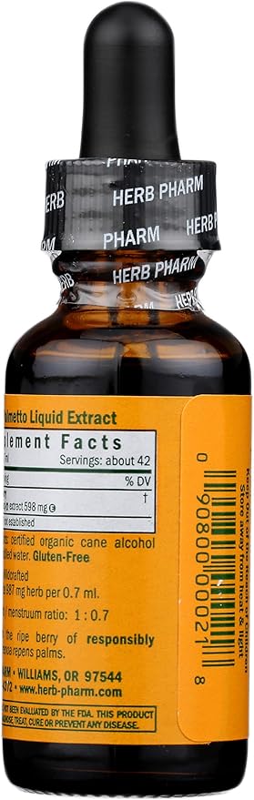Herb Pharm Saw Palmetto Berry Liquid Extract for Prostate Support - 1 Ounce (DSAW01)