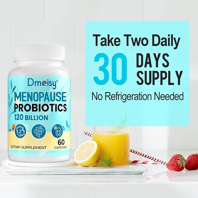 120 Billion CFU Probiotic - Menopause Support Probiotics for Women, Natural Menopause Probiotic Supplement for Hot Flashes Night Sweats Mood Swings Hormone Balance Gut & Immune Health- 120 Caps