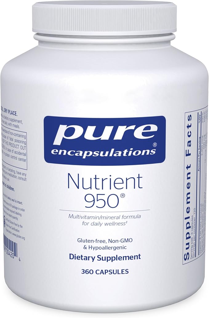 Pure Encapsulations Nutrient 950 | Multivitamin Mineral Supplement to Support Physiological Functions and a Healthy Lifestyle* | 360 Capsules