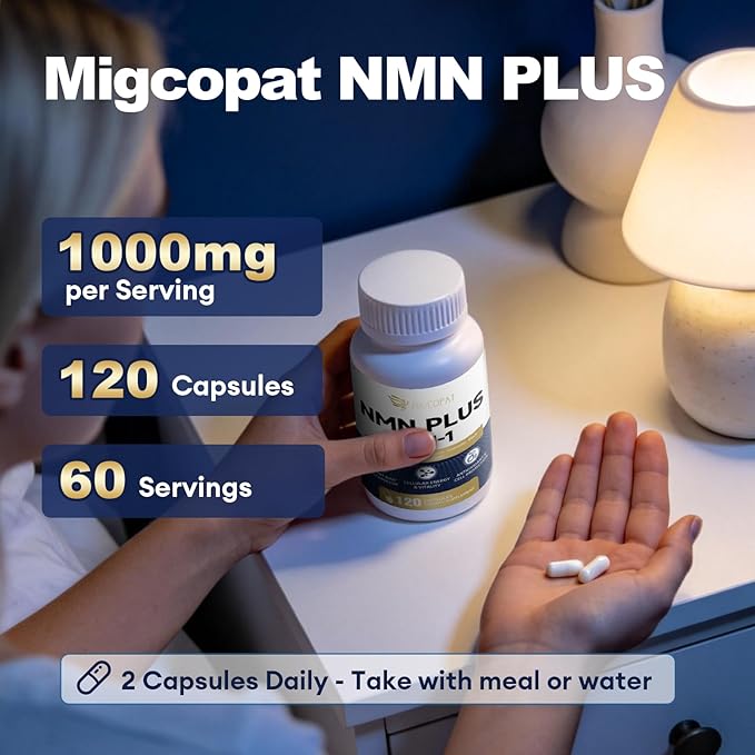 NMN Supplement 1000mg – NMNH Alternative 5-in-1 NAD Supplement w/Resveratrol, Apigenin, Quercetin & Black Pepper – Supports Cellular Energy, Healthy Aging & Longevity – 120 Veggie Capsules