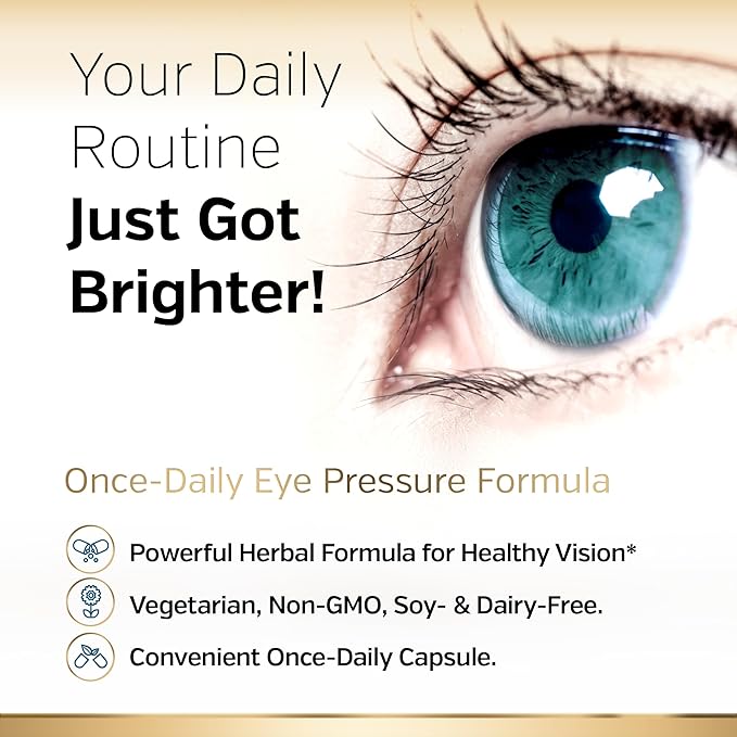 Sunergetic Premium Eye Pressure Support Supplement - Eye Pressure Supplement with Saffron, Lutein, Zeaxanthin, Bilberry & Pine Bark - Supports Ocular Health & Overall Vision - 30 Count (Pack of 2)