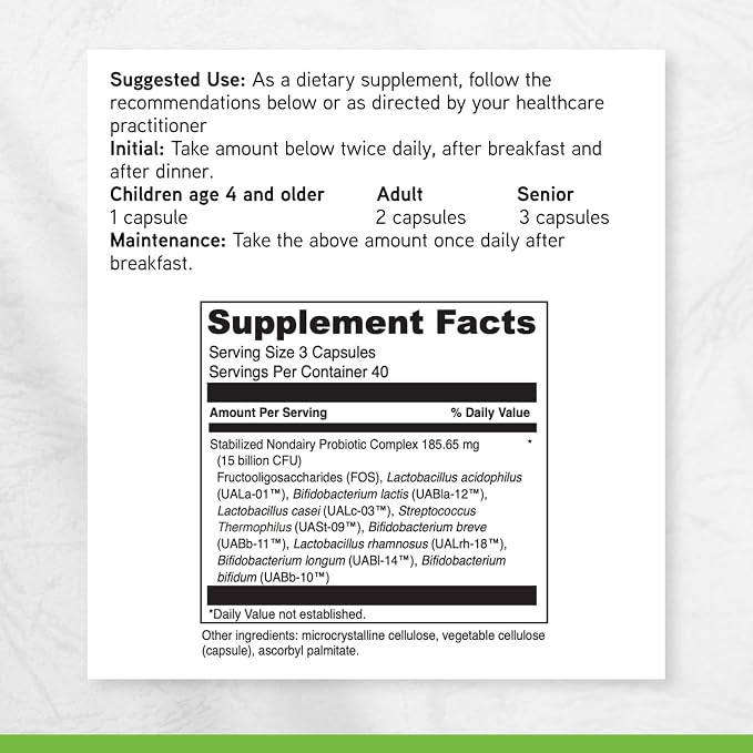 DAVINCI Labs Mega Probiotic ND - Non-Dairy Probiotic Supplement Supports Gut, Digestive & Brain Health* - Gut Health Support Supplement with Non-Dairy Complex* - 120 Vegetarian Caps