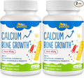 500 MG Calcium Supplement with Vitamin D3 & K2, Zinc, Magnesium & Prebiotics. Kids Vitamins for Kids' Height. Bone Strength, High Absorption, Orange Chewables, Gluten Free, 120 Tabs