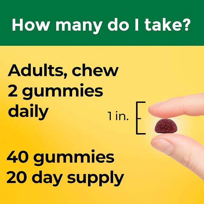 Nature Made High Absorption Magnesium Glycinate Gummies 100 mg per Serving, Muscle, Nerve, Bone and Heart Support, Magnesium Supplement, 40 Magnesium Gummies, 20 Day Supply