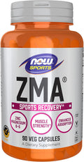 NOW Foods Sports Nutrition, ZMA (Zinc, Magnesium and Vitamin B-6), Enhanced Absorption, Sports Recovery*, 90 Capsules