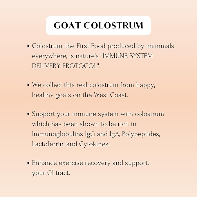 Mt. Capra Goat Colostrum | for Healthy Immune System, Gut, and Athletic Performance | Grass-Fed, High in Immunoglobulins | 17 Servings - 50 Grams
