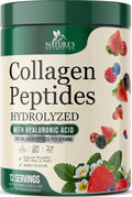 Collagen Peptides Powder 20g - Hydrolyzed Type 1 & 3 Berry Flavor Collagen Powder - Biotin, Hyaluronic Acid, Vitamin C - Hair, Skin, & Nails Support Supplement for Women & Men - Bottled in USA, 10.5oz