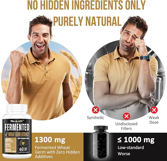 Spermidine Supplements 13mg - 1300mg Wheat Germ Extract Capsules Potent Formula with Higher Spermidine Content and Zinc for Healthy Aging, Daily Immune System and Cell Renewal, 60 Capsules