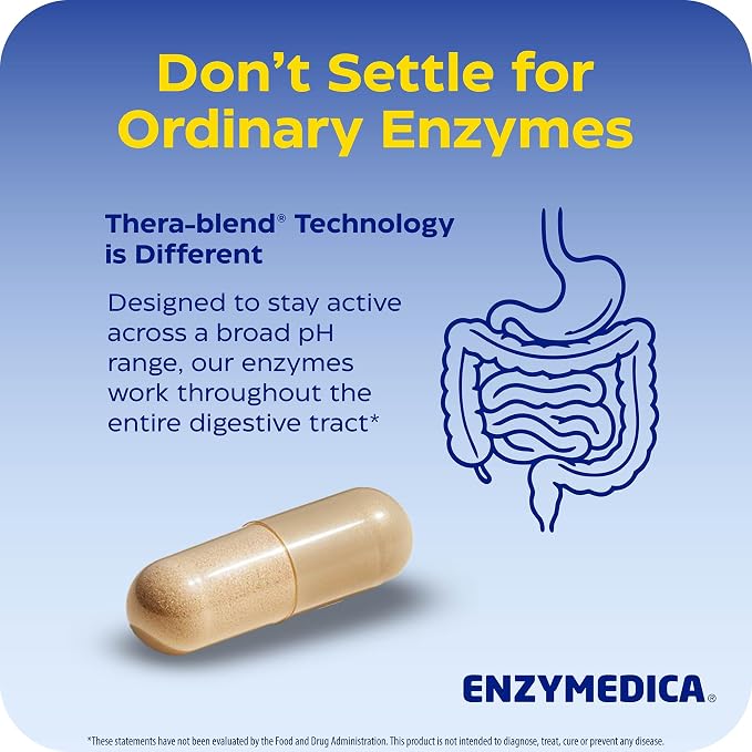 Enzymedica Digest Gold + ATPro, Maximum Strength Digestive Enzymes, Helps Digest Large Meals for Instant Bloating Relief, 45 Count