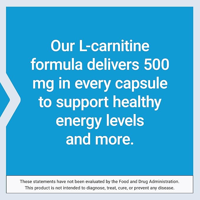 Life Extension L-Carnitine – 500 mg, Energy & Memory Supplement – Free Form Amino Acid, Nitric Oxide Support, Healthy Blood Pressure | Gluten-Free, Non-GMO, Vegetarian | 30 Capsules (Pack of 2)