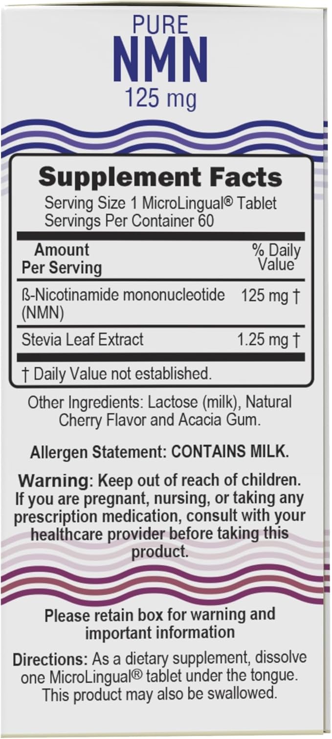 Superior Source Stabilized NMN (Nicotinamide Mononucleotide) 125 mg, Quick Dissolve Sublingual Tablets, 60 Ct, GMP Third Party Tested, Boost NAD+ & Cellular Energy Metabolism, Healthy Aging, Non-GMO
