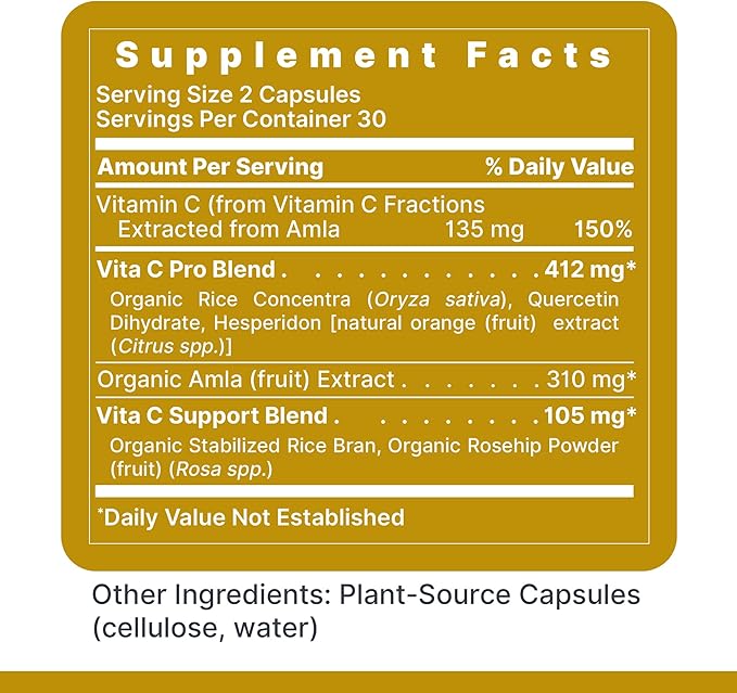 Premier Research Labs Vitamin C Supplement - Natural Vitamin C, Whole Food Vitamin C, Essential C Complex, Pure with Bioflavonoids & Organic Ingredients - 60 Vegetarian Capsules (Pack of 2)