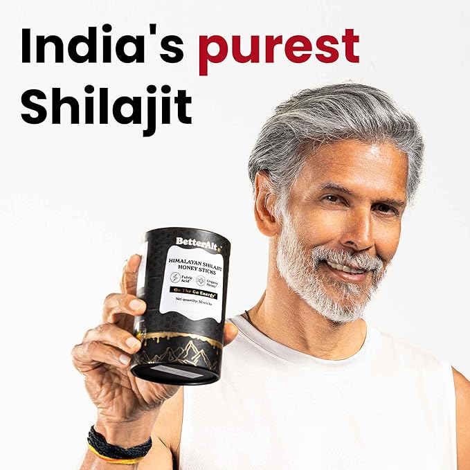 Better Alt Pure Himalayan Shilajit Sticks with Organic Honey, Saffron | Easy to Consume Shilajit| 30 Sticks for Energy Boost & Immune Support, 85+ Trace Minerals, 75%+ Fulvic Acid