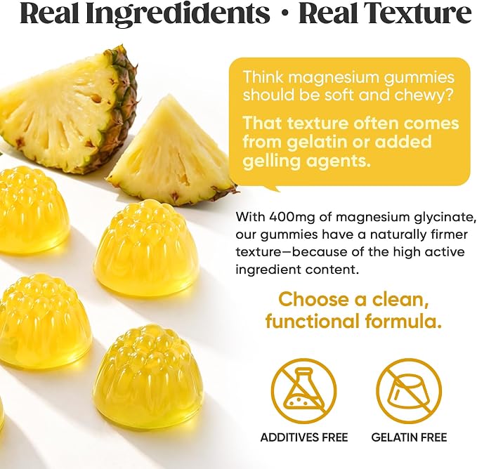 60 Day Supply Magnesium Glycinate 400mg Gummies with Ashwagandha, L-Theanine, CoQ10, Vitamin D3 & B6, Sugar Free Magnesium Gummies for Adults & Kids, Stress Relief, Sleep & Calm, Vegan, Gluten Free