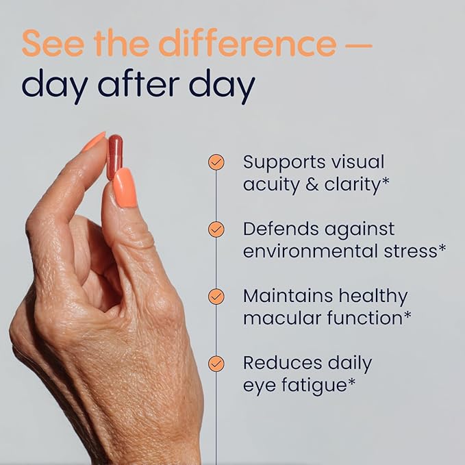 Simply Macu MD – Advanced Vision Support Supplement with Lutein, Zeaxanthin, Meso-Zeaxanthin & Astaxanthin – Bilberry Extract – Vegan, Non-GMO, Gluten Free – 30 Day Supply (30 Capsules)