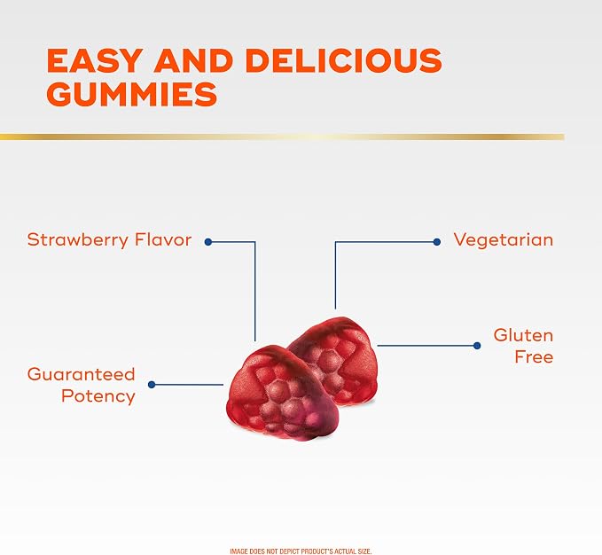 Align Probiotic, Bloating Relief + Food Digestion, Probiotics for Women and Men, Probiotic Helps Soothe Occasional Bloating*, With Vitamin B12 to Help Break Down Food into Cellular Energy*,60 Gummies
