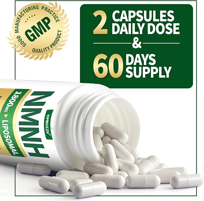 NMNH Supplement 1000mg - Nicotinamide Mononucleotide Alternative, Boost NAD+ with Liposomal Resveratrol & Nicotinamide Riboside NR, for Healthy Cellular, Aging, Energy, 120 Vegan Non-GMO Capsules