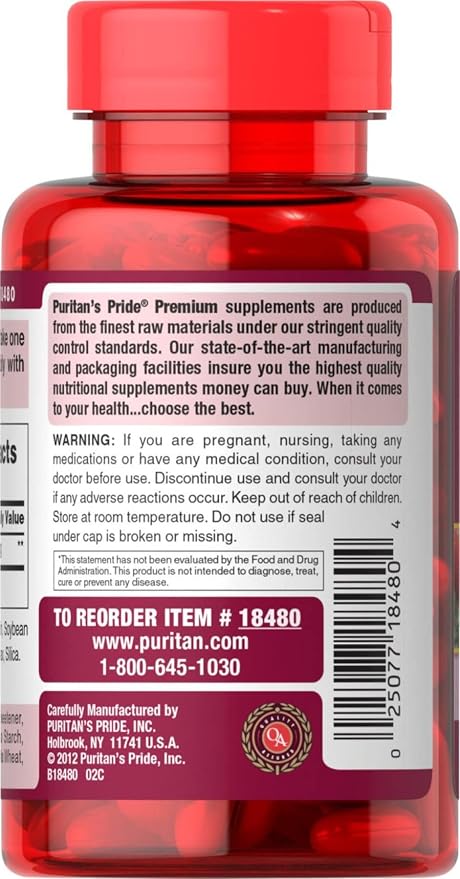 Puritan's Pride Premium Lycopene 40mg, Dietary Supplement for Prostate, Antioxidant, Heart Health, and Overall Health Support, 2 Month Supply, 60 Rapid Release Softgels, 2 Pack