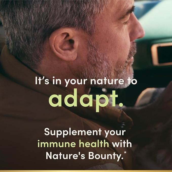 Nature's Bounty Immune 24 Hour +, The only Vitamin C with 24 Hour Immune Support from Ester-C, 1000 mg Vitamin C, D & Zinc, Gluten Free, Rapid Release Softgels, 2 Softgels per Day, 50 Count