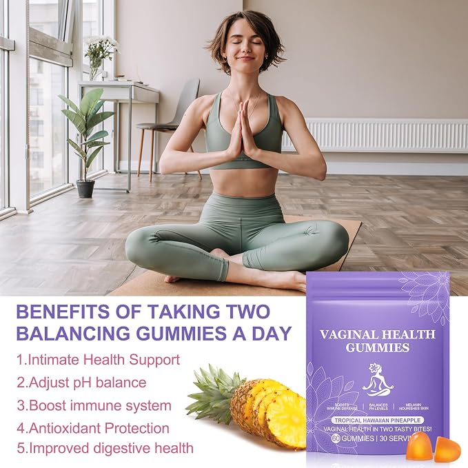Premium Feminine Balance Gummies,Vital Vaginal Probiotics Source Feminine Gummies,Pineapple Flavor for Women ph,for Women of All Ages - Probiotics for Digestion, Gut Health, Immune Support