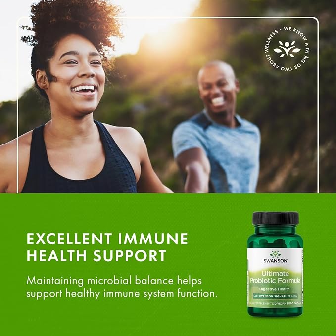 Swanson Ultimate Probiotic Formula Digestive Health Immune System Support 66 Billion CFU Prebiotic NutraFlora scFOS 30 DRcaps Veggie Capsules (Caps) (4 Pack)