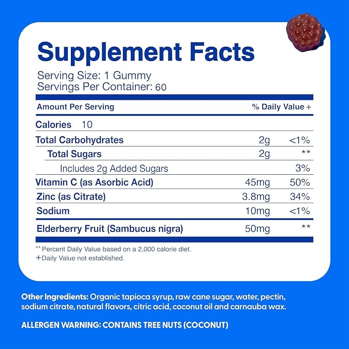 Feel Great Kids Elderberry Gummies with Zinc and Vitamin C | Immune Support Sambucus Elderberry | Berry Flavored Vegan Kids Multivitamins | 60 Day Supply