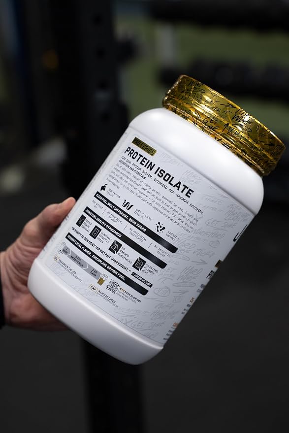 Jocko Fuel Whey Protein Isolate Pro Series, Caramel, 25g Low Lactose Whey + Beef Collagen, with Digestive Enzymes + Probiotics, 4.7g BCAAs, Low Carb, 25 Servings