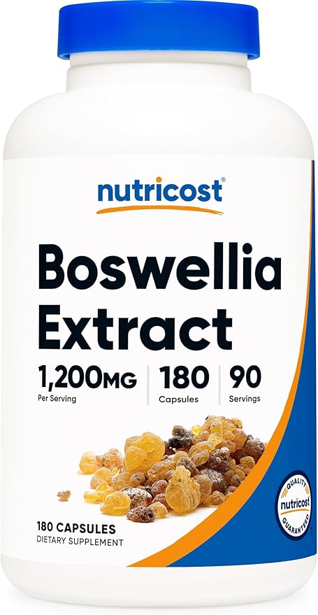 Nutricost Boswellia Extract 180 Capsules for 90 Servings Per Bottle - Gluten Free and GMO Free, Vegan