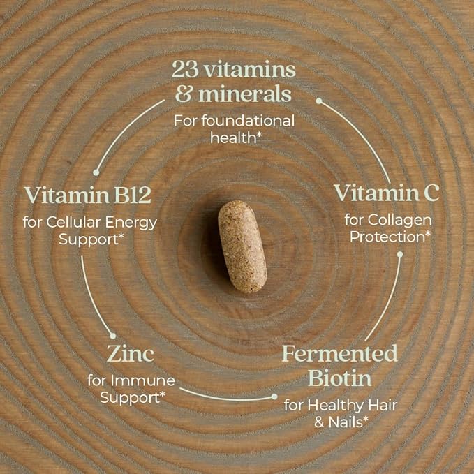 New Chapter Women’s Multivitamin, Iron, B6, B12, Biotin for Hair Growth, D3, Vit C, Zinc for Immune & Stress Support, Gentle on an Empty Stomach, One Daily, Non-GMO, Gluten-Free, 18+, 72 Tablets
