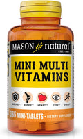 MASON NATURAL Mini Multivitamin with Iron & 12 Key Nutrients, 1 Year Supply | 12 essential nutrients plus iron, including vitamins A, C, D, E, B-complex, folate & calcium for daily support