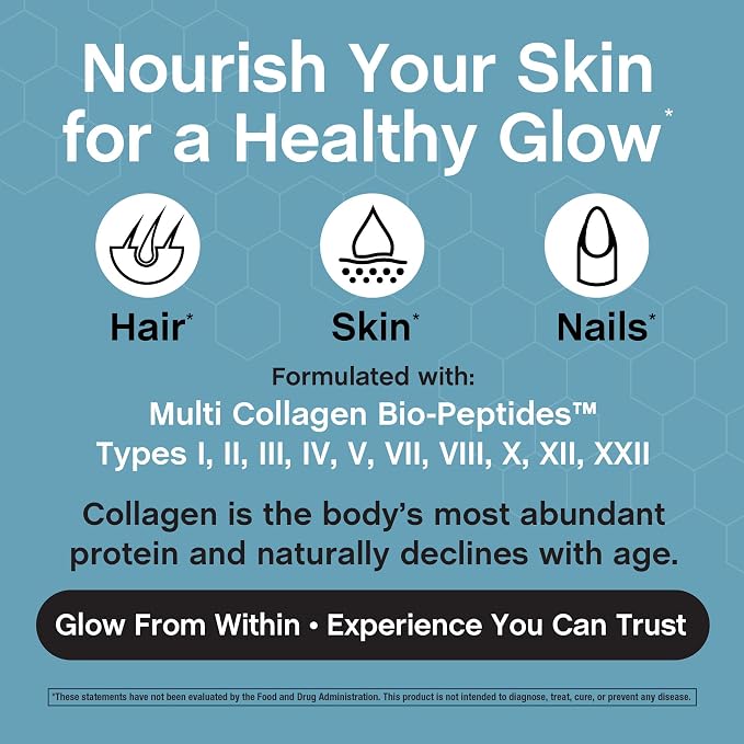 NeoCell Multi Collagen Bio-Peptides Powder | 10oz | Advanced with Hyaluronic Acid and Vitamin C | 10 Super Types of Collagen | Superior Absorption | Grassfed Protein Supplement