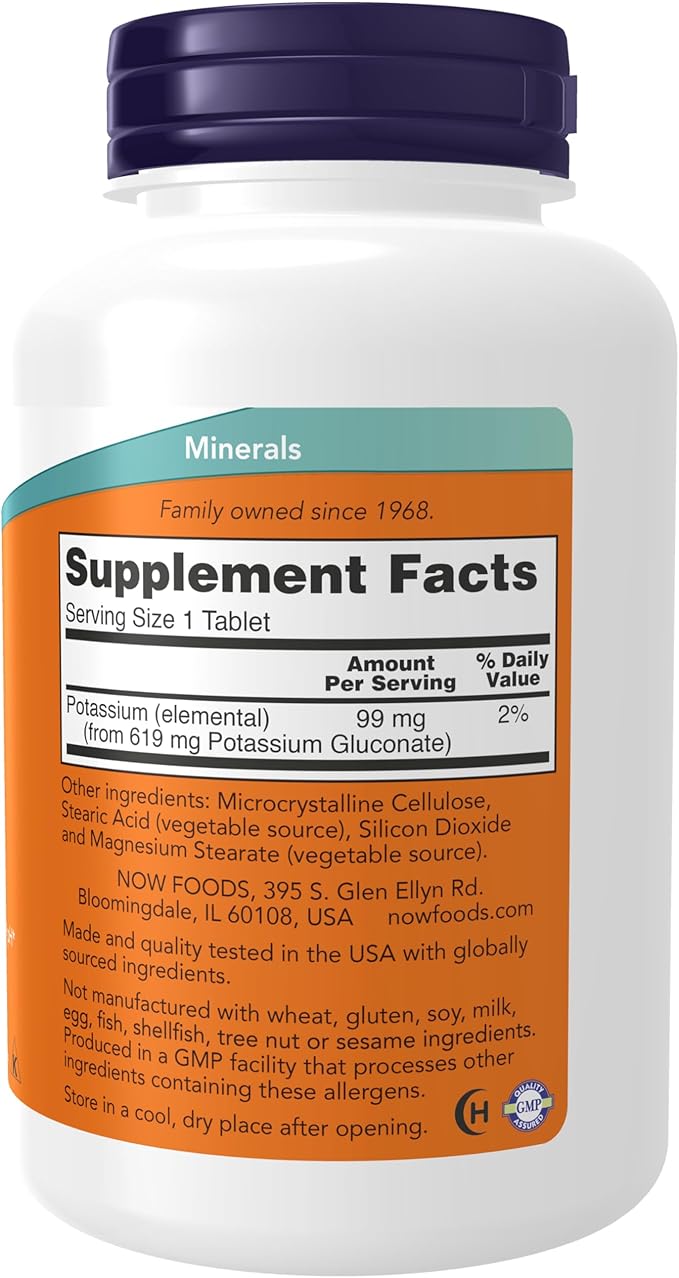 Now Foods Potassium Gluconate 99 Milligrams - 250 Tablets