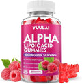 Alpha Lipoic Acid Gummies 1000MG with Biotin, High Absorption Chewable ALA Supplement for Antioxidant, Brain Health and Nerve Support, Raspberry Flavor, 60 Count