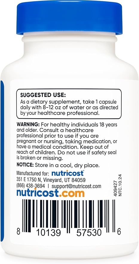 Nutricost S-Acetyl L-Glutathione 100MG, 60 Capsules - GMO-Free, Vegan