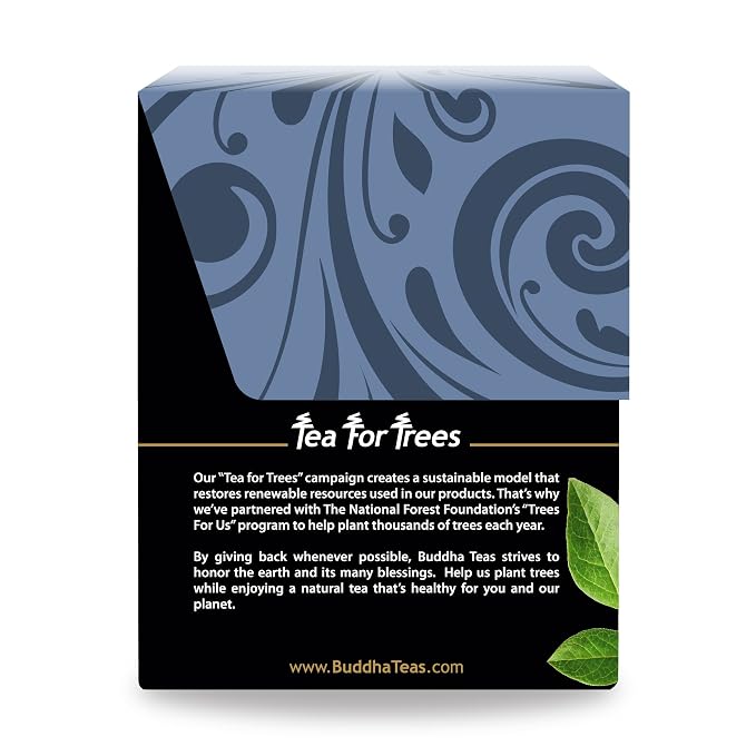 Buddha Teas Organic Bilberry Leaf Tea - OU Kosher, USDA Organic, CCOF, 18 Bleach-Free Tea Bags