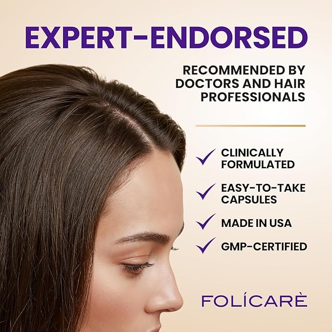 Biotin Hair Growth Supplement with Collagen, Keratin, and Probiotics – Hair Growth Support, Skin & Nails Supplement for Men and Women – Supports Thicker, Stronger Hair – Made in USA (2 Pack)