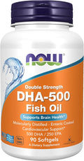NOW Foods Supplements, DHA-500 with 250 EPA, Molecularly Distilled, Supports Brain Health*, 90 Softgels